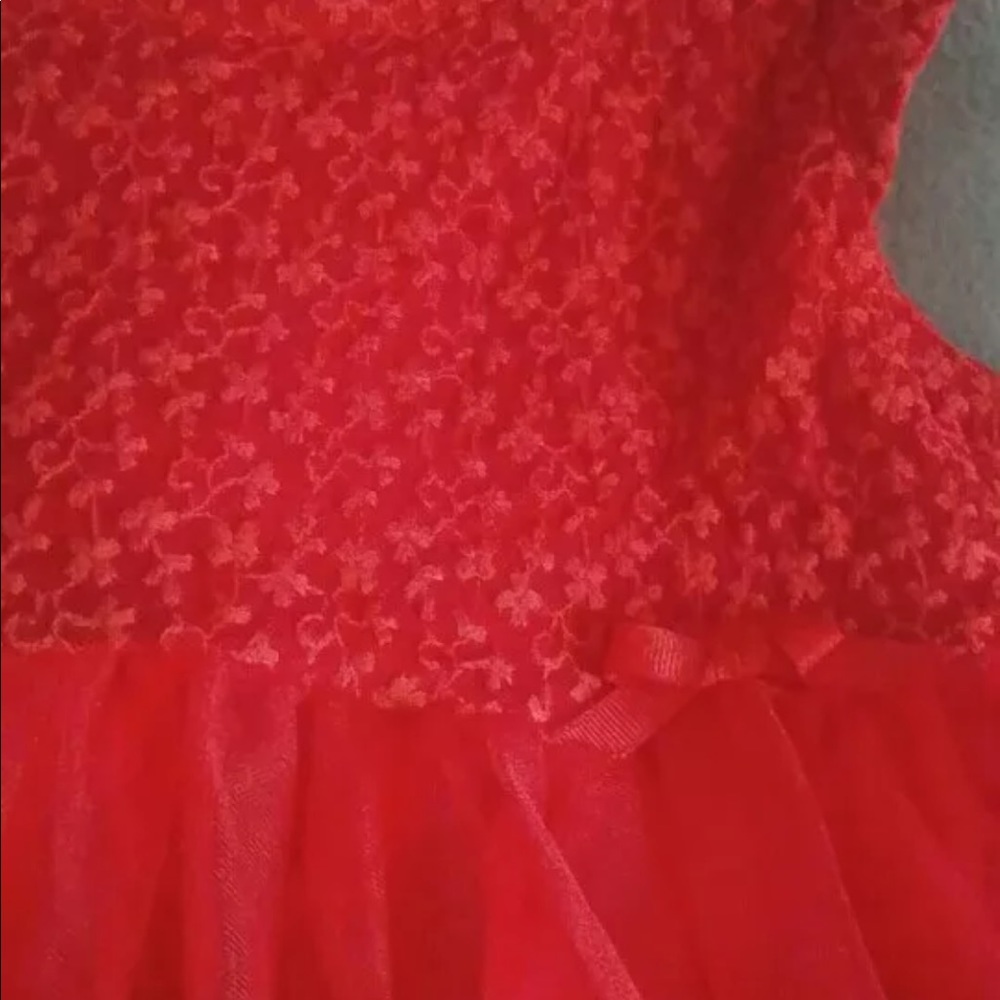 🌹NEW🌹Elegant Red Flower Flowing Party Dress🌹 - Picture 3 of 4